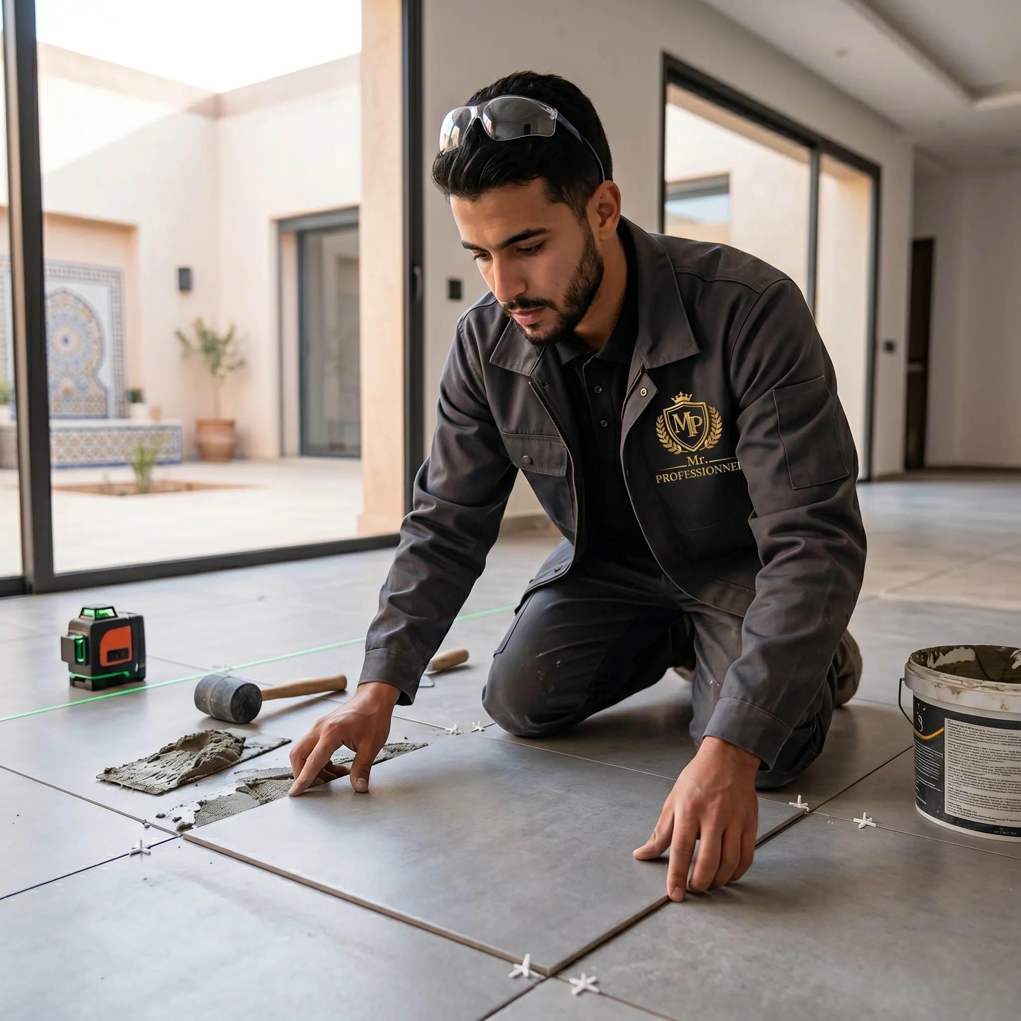 Travaux de carrelage